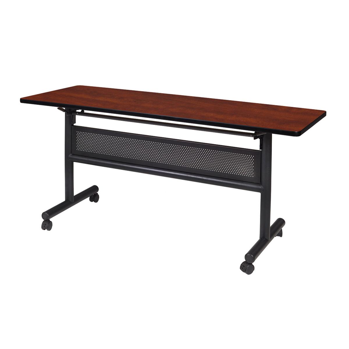 Kobe Flip Top Nesting Mobile Training Table with Modesty Panel, 60" x 24" Rectangle