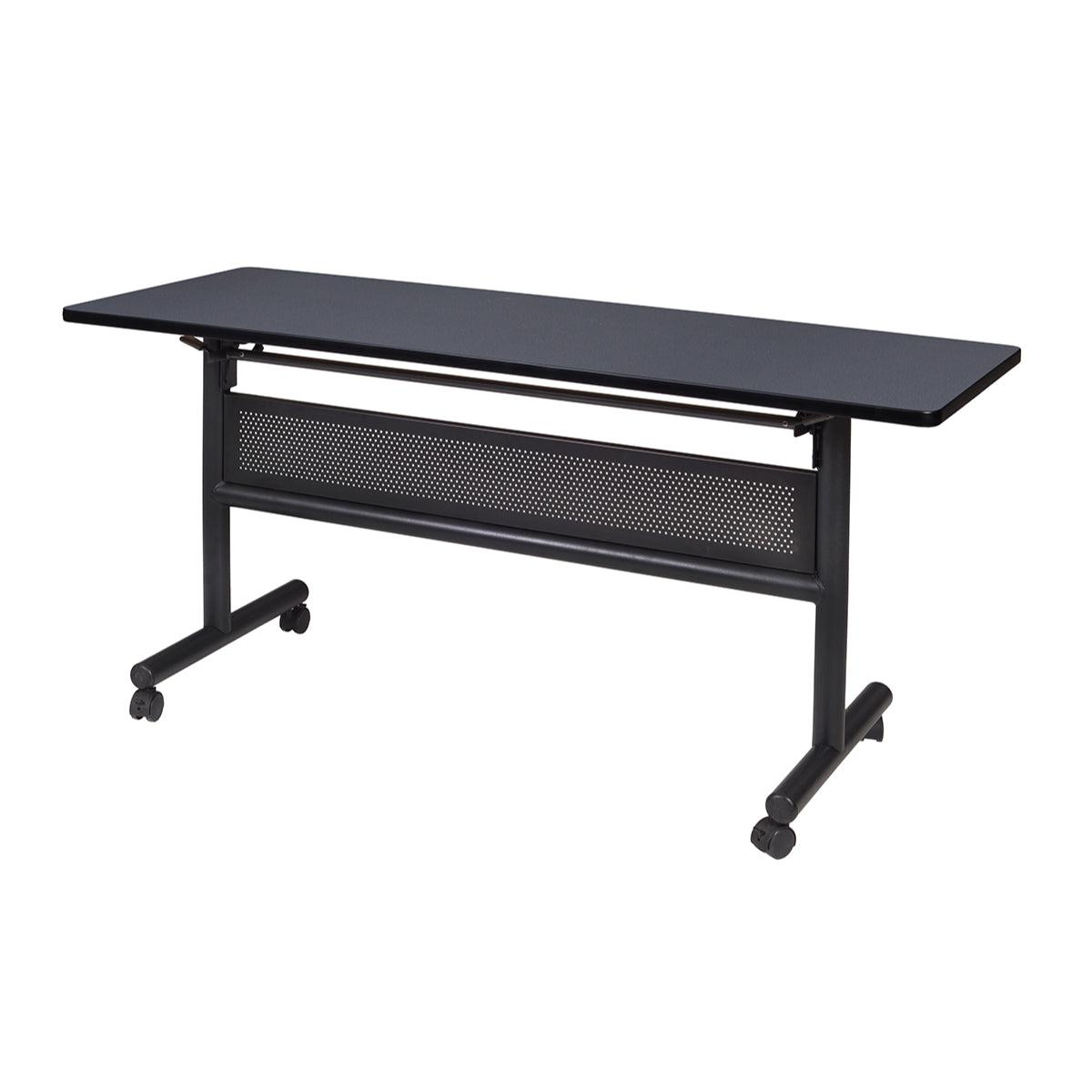 Kobe Flip Top Nesting Mobile Training Table with Modesty Panel, 60" x 24" Rectangle