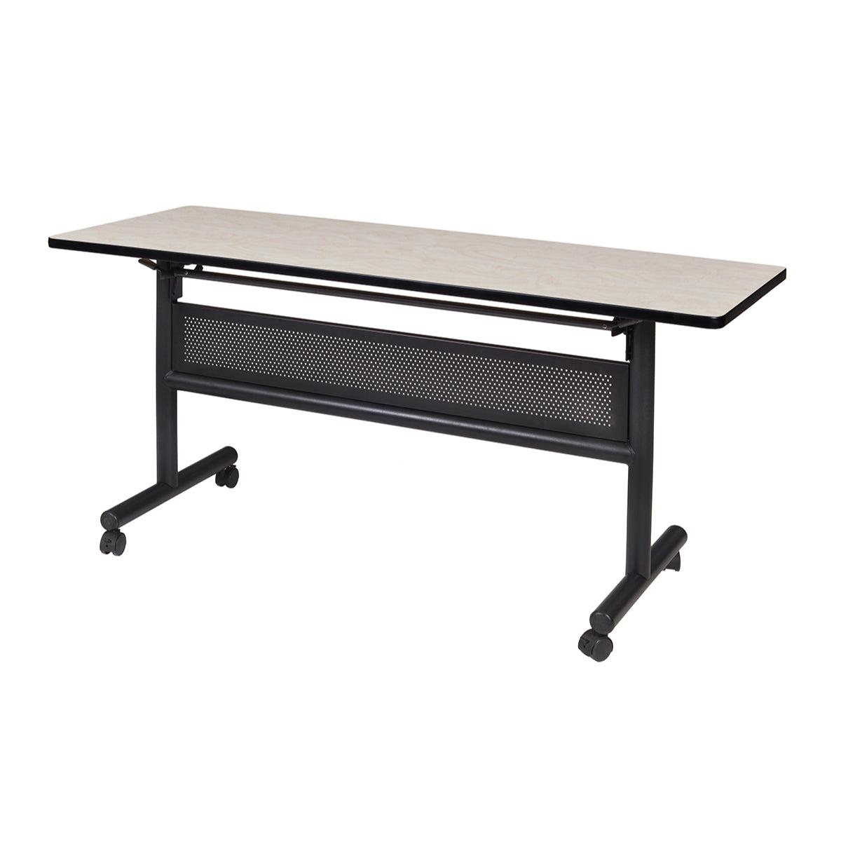 Kobe Flip Top Nesting Mobile Training Table with Modesty Panel, 60" x 24" Rectangle