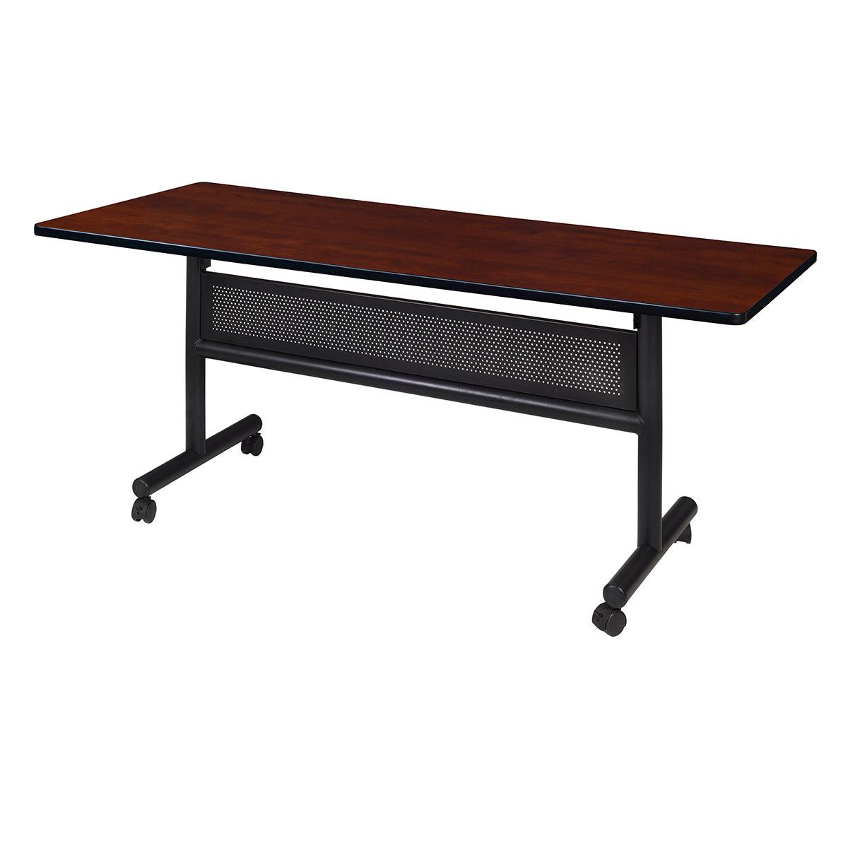 Kobe Flip Top Nesting Mobile Training Table with Modesty Panel, 60" x 30" Rectangle