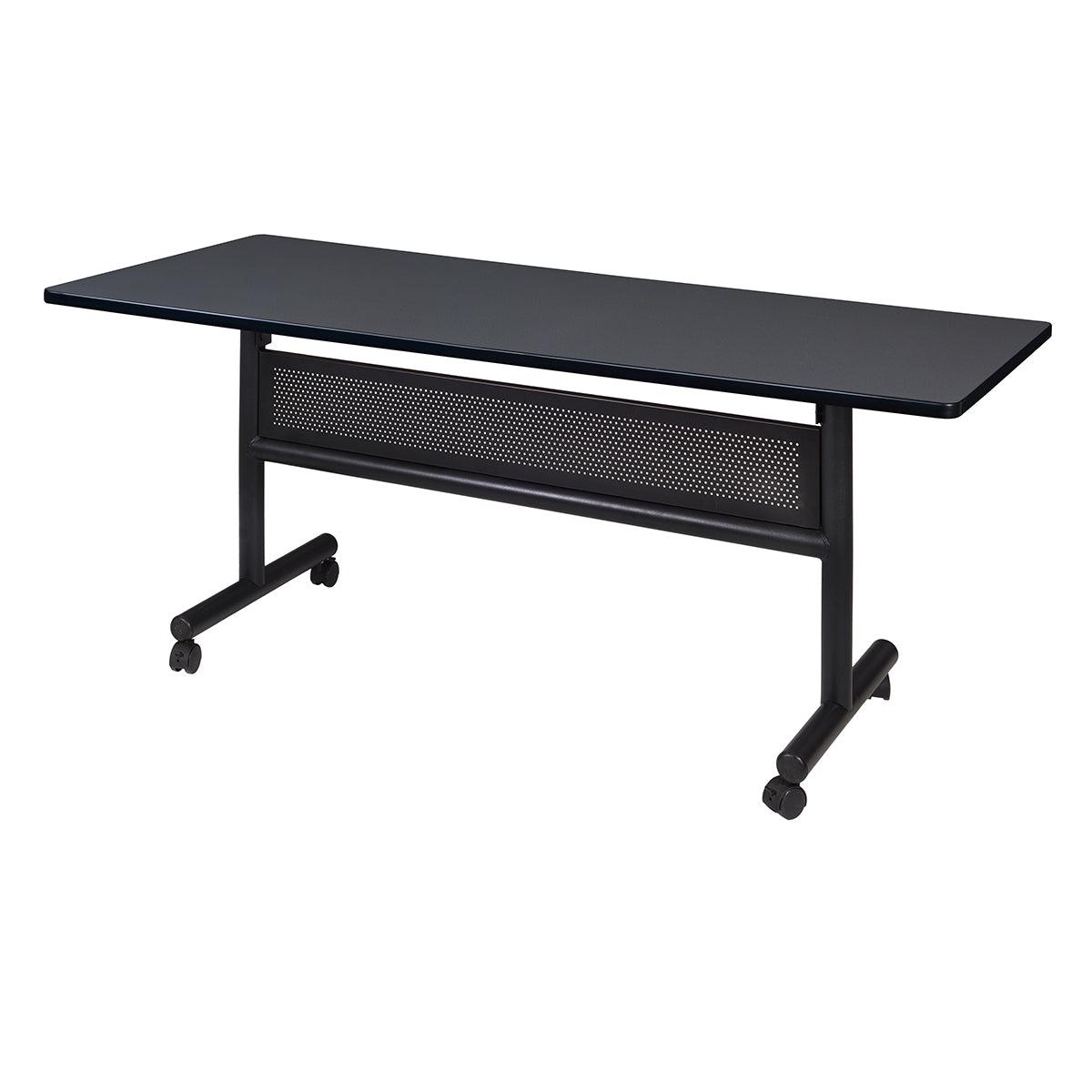 Kobe Flip Top Nesting Mobile Training Table with Modesty Panel, 60" x 30" Rectangle
