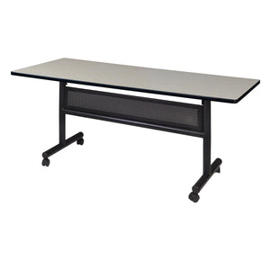 Kobe Flip Top Mobile Training Table with Modesty Panel, 60" x 30" Rectangle