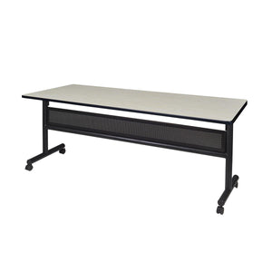 Kobe Flip Top Mobile Training Table with Modesty Panel, 72" x 24" Rectangle