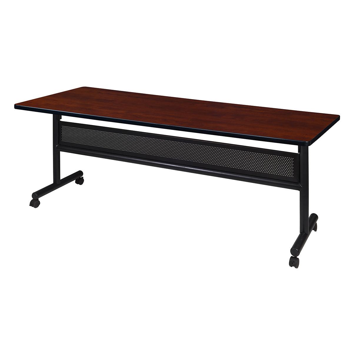 Kobe Flip Top Mobile Training Table with Modesty Panel, 72" x 30" Rectangle