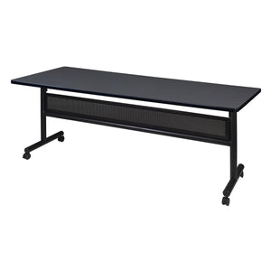 Kobe Flip Top Mobile Training Table with Modesty Panel, 72" x 30" Rectangle