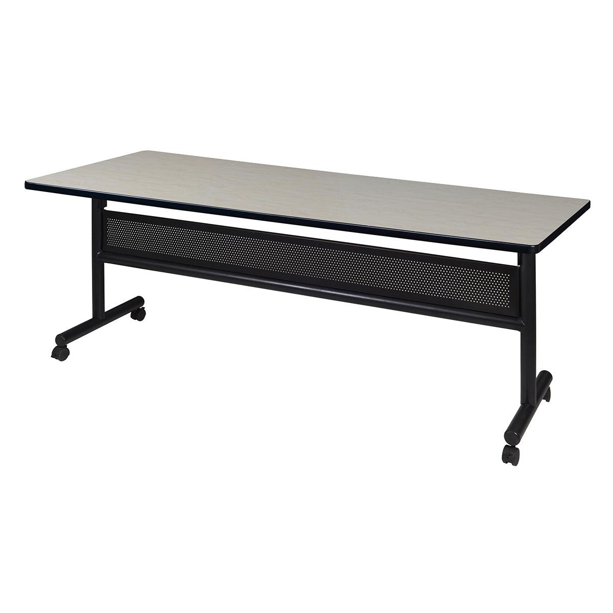 Kobe Flip Top Nesting Mobile Training Table with Modesty Panel, 72" x 30" Rectangle