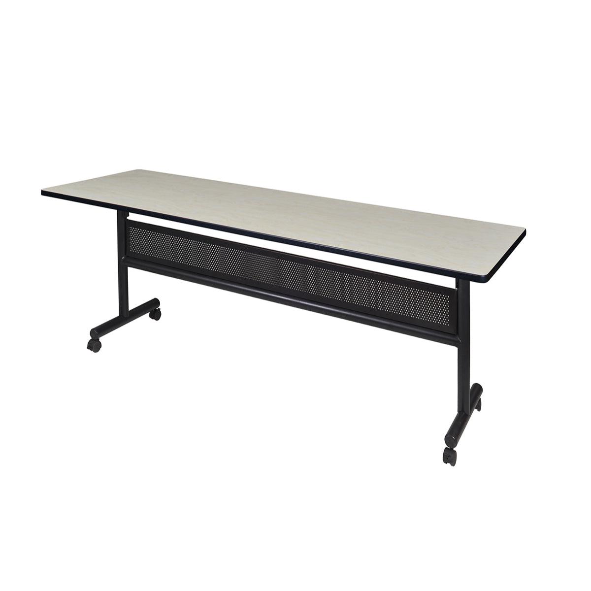 Kobe Flip Top Nesting Mobile Training Table with Modesty Panel, 84" x 24" Rectangle