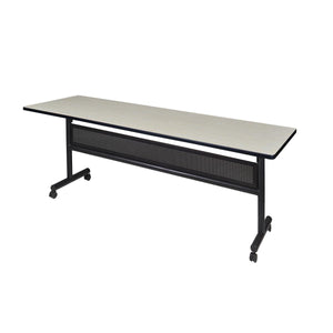 Kobe Flip Top Mobile Training Table with Modesty Panel, 84" x 24" Rectangle