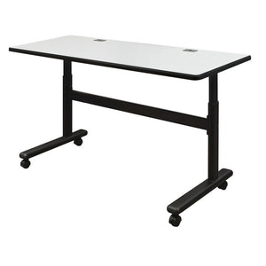 Height Adjustable Sit/Stand Flipper Table with Whiteboard Top