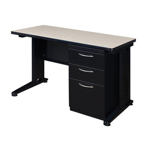 Fusion Single Pedestal Desk, 48" W x 24" D x 29" H