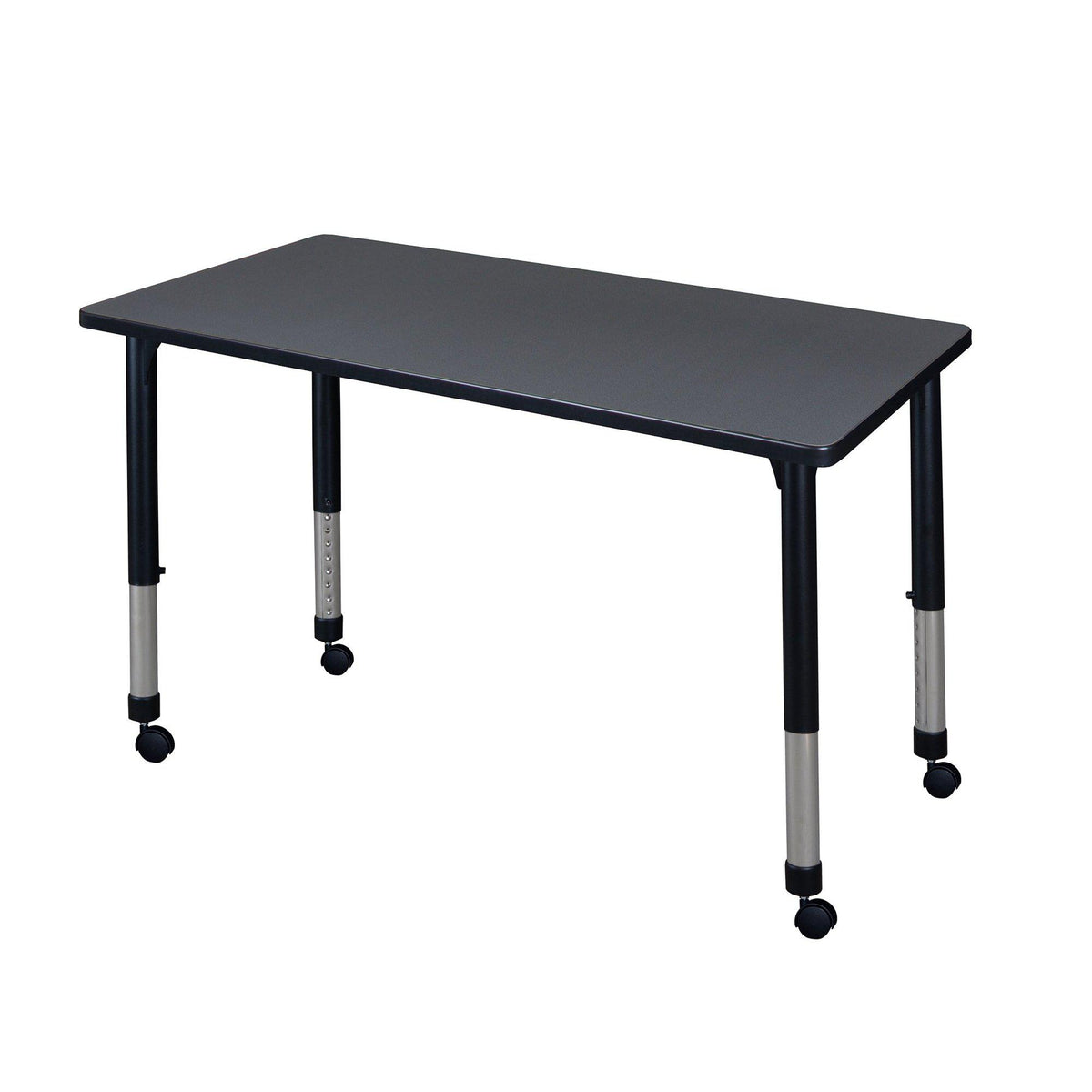 Kee 48" x 24" Rectangular Height Adjustable  Mobile Classroom Activity Table
