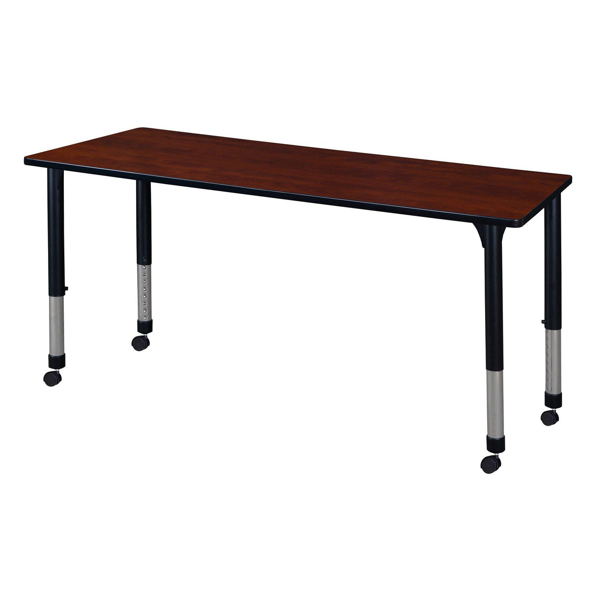 Kee 66" x 30" Rectangular Height Adjustable Mobile Classroom Activity Table