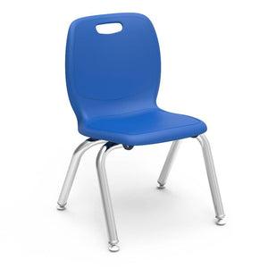 N2 Series 4-Leg Stack Chairs.-Chairs-12"-Cobalt Blue-
