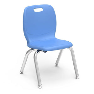 N2 Series 4-Leg Stack Chairs.-Chairs-12"-Sky Blue-