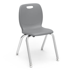 N2 Series 4-Leg Stack Chairs.-Chairs-14"-Graphite-