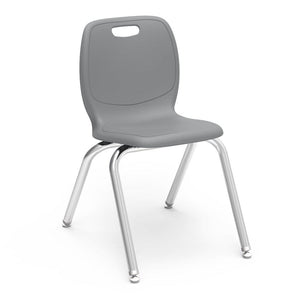 N2 Series 4-Leg Stack Chairs.-Chairs-16"-Graphite-