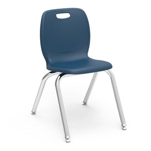 N2 Series 4-Leg Stack Chairs.-Chairs-16"-Navy-