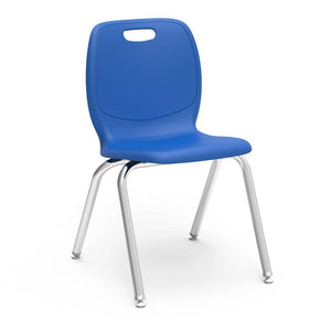 N2 Series 4-Leg Stack Chairs.-Chairs-18"-Cobalt Blue-