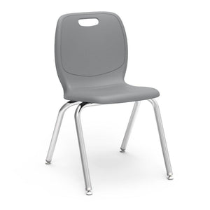 N2 Series 4-Leg Stack Chairs.-Chairs-18"-Graphite-