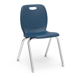 N2 Series 4-Leg Stack Chairs.-Chairs-18"-Navy-