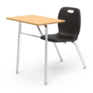 N2 Series Chair Desk-Desks-Black-Fusion Maple-No