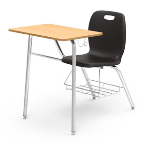 N2 Series Chair Desk-Desks-Black-Fusion Maple-Yes