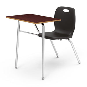 N2 Series Chair Desk-Desks-Black-Walnut-No