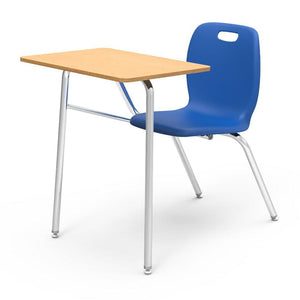 N2 Series Chair Desk-Desks-Cobalt Blue-Fusion Maple-No