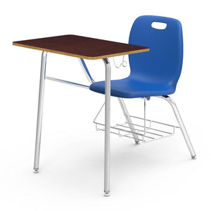 N2 Series Chair Desk-Desks-Cobalt Blue-Walnut-Yes