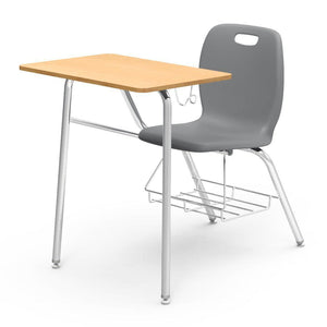 N2 Series Chair Desk-Desks-Graphite-Fusion Maple-Yes