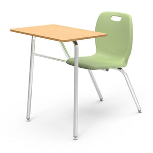 N2 Series Chair Desk-Desks-Green Apple-Fusion Maple-No