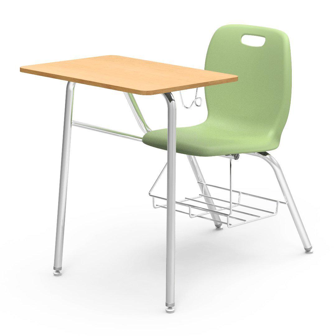 school desk and chair in classroom