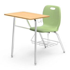 N2 Series Chair Desk-Desks-Green Apple-Fusion Maple-Yes