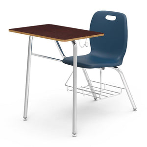 N2 Series Chair Desk-Desks-Navy-Walnut-Yes