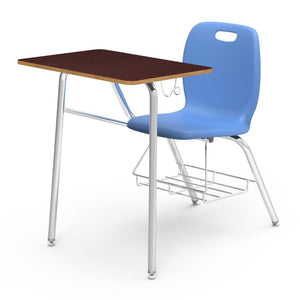 N2 Series Chair Desk-Desks-Sky Blue-Walnut-Yes