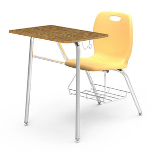 N2 Series Chair Desk-Desks-Squash-Medium Oak-Yes
