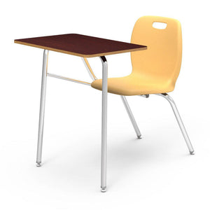 N2 Series Chair Desk-Desks-Squash-Walnut-No