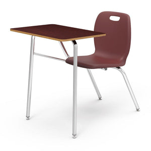 N2 Series Chair Desk-Desks-Wine-Walnut-No