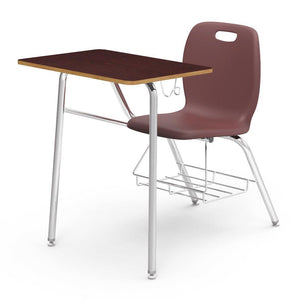 N2 Series Chair Desk-Desks-Wine-Walnut-Yes