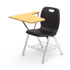 N2 Series Tablet Arm Chair Desk-Chairs-Black-Fusion Maple-