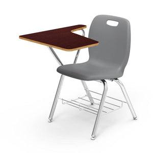N2 Series Tablet Arm Chair Desk-Chairs-Graphite-Walnut-