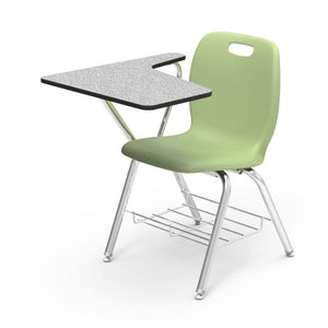 N2 Series Tablet Arm Chair Desk-Chairs-Green Apple-Grey Nebula-