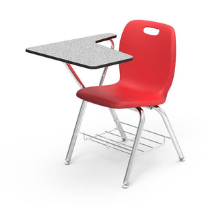 N2 Series Tablet Arm Chair Desk-Chairs-Red-Grey Nebula-
