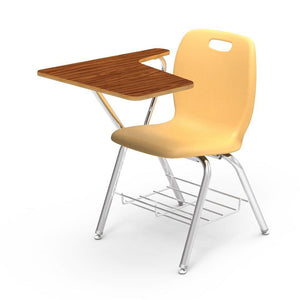 N2 Series Tablet Arm Chair Desk-Chairs-Squash-Medium Oak-