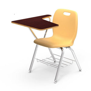 N2 Series Tablet Arm Chair Desk-Chairs-Squash-Walnut-