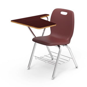 N2 Series Tablet Arm Chair Desk-Chairs-Wine-Walnut-
