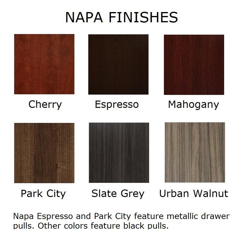 Napa StepFront U Shape with Hutch and Glass Modesty Panel, 71” x 112”