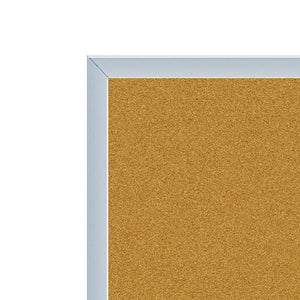 Natural Cork Bulletin Board with Satin Aluminum Frame-Boards-