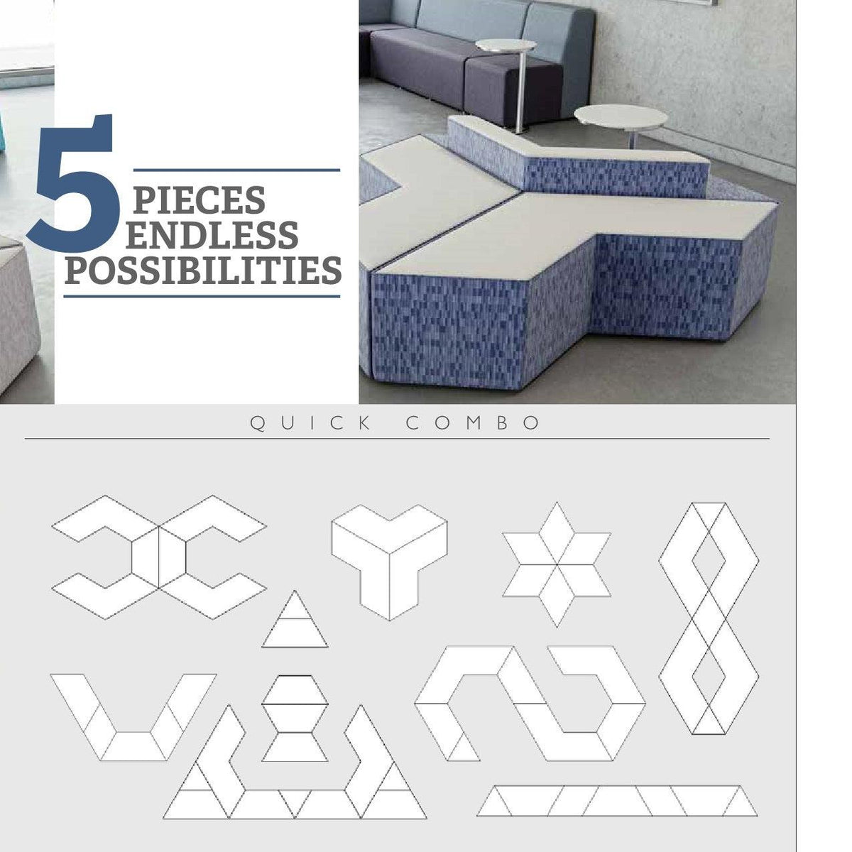 Fomcore Network Series Boomerang Bench 2.0 with 100% ALL-FOAM CORE, Antibacterial Vinyl Seat with Patterned Vinyl Sides, LIFETIME WARRANTY, FREE SHIPPING