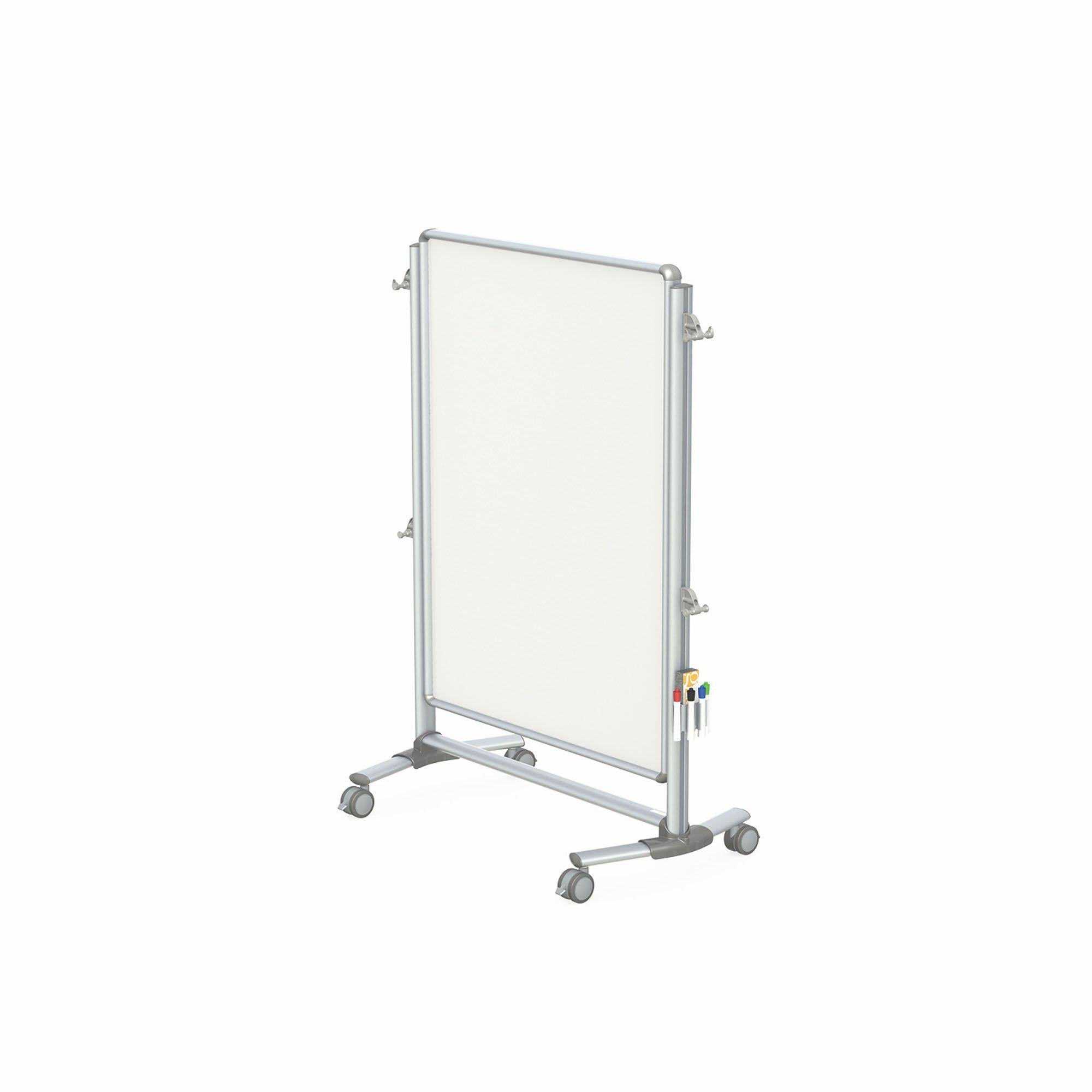 Nexus Jr. Partition, Mobile 2-Sided Porcelain Magnetic Whiteboard, 46"H x 34"W-Boards-